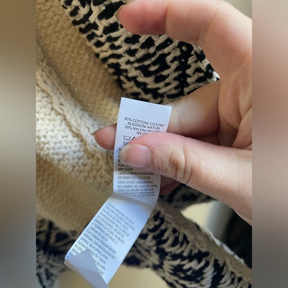 Lucky brand long line open knit cardigan sweater size M boho - Picture 4 of 6